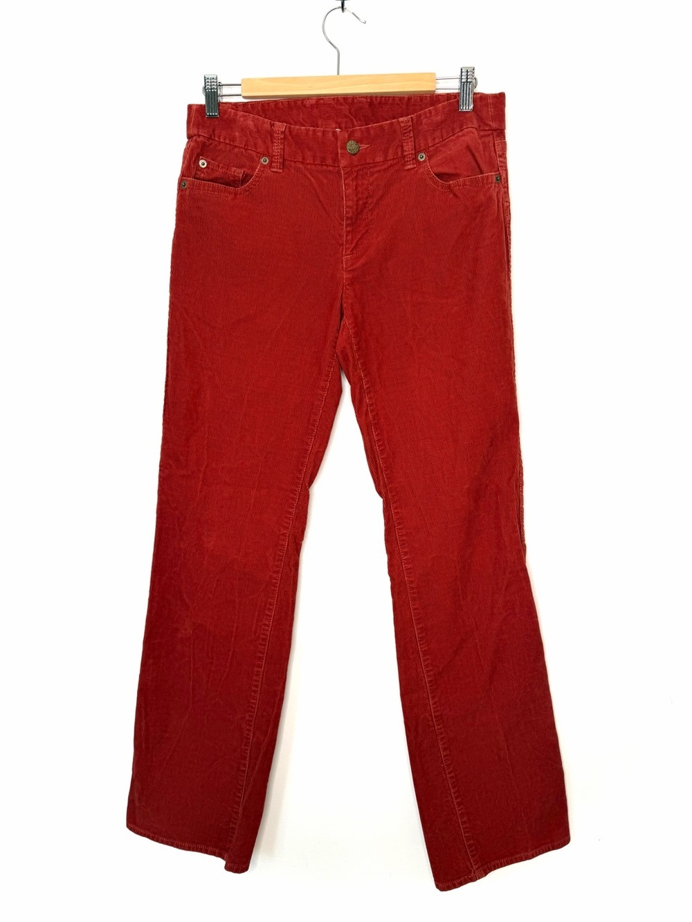 J. Crew Bootcut Fine Corduroy Pants Vintage Rust Y2K Size 6
